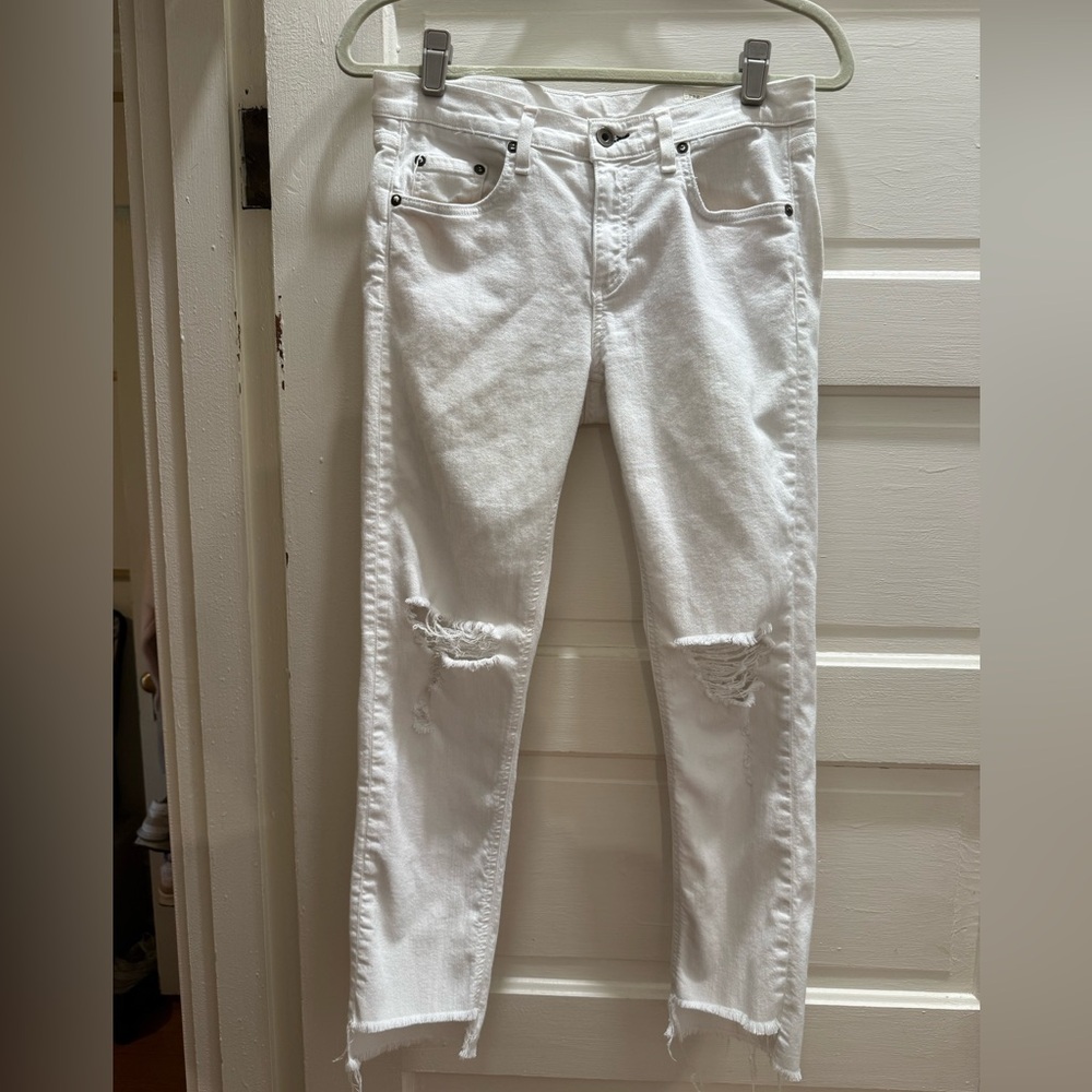 Rag and Bone White Dre Capri sz 28